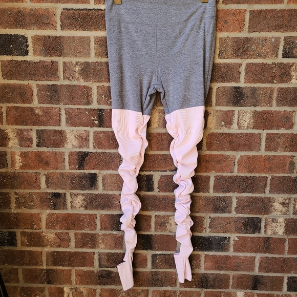 Sold!!!! Pink and gray Scrunch Leggings - Picture 2 of 4